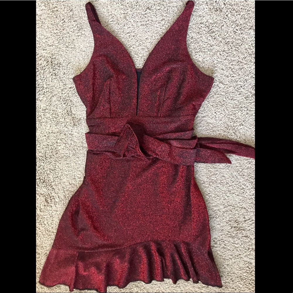 Deep Red Sparkly Dress